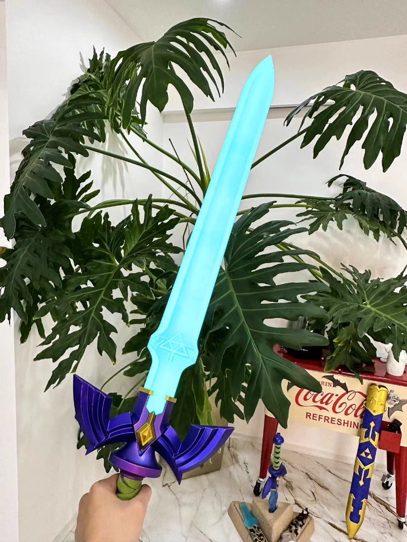 Nakorara ティアキン リンク 剣 マスターソード 金属製 柄 残刃 コスプレ 装備 Link 完成度高 ゼルダの 武器 伝説 模造刀 模擬刀 観賞用 コレクション コスプレ道具 イベント プレゼント グッズ 道具 小物
