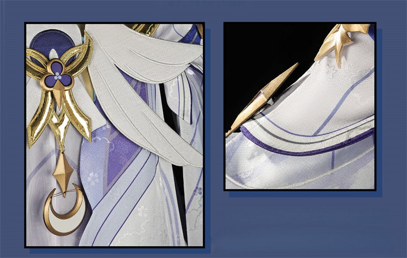 Nakorara 　原神 コロンビーナ コスプレ衣装 3D樹脂製 ナドクライ編 執行官 月の少女 キャラ再現 高品質ジャカード生地