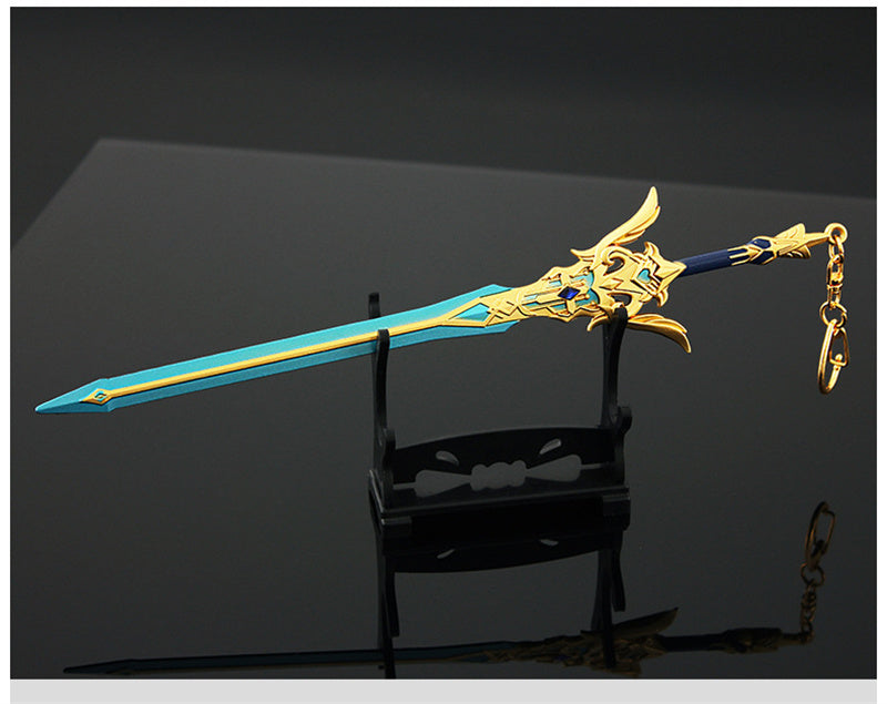 Nakorara　原神　蒼古なる自由への誓い   21cm ミニチュア 武器モデル　キーホルダー　ダイキャスト製　装備品　アクセサリー　武器ファン向け　おもちゃ　レプリカ