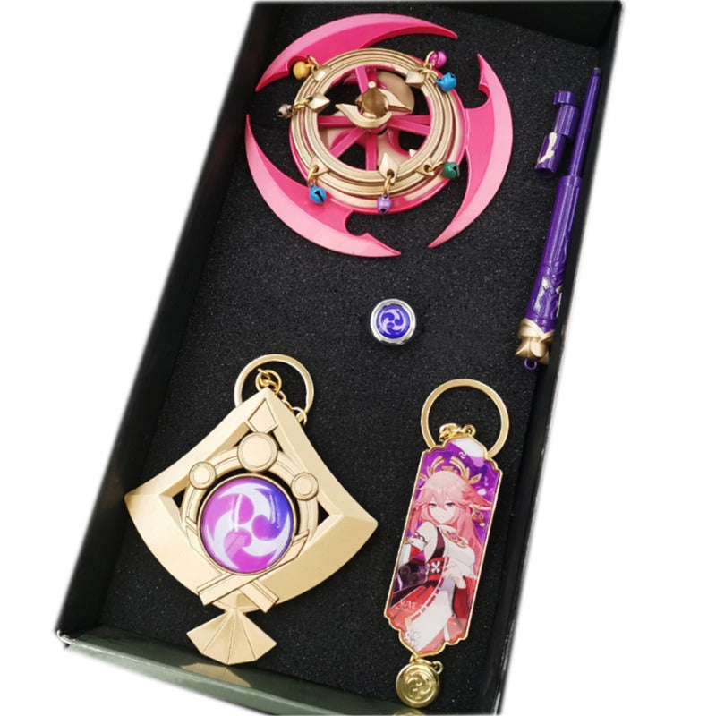 Nakorara 原神（げんしん） アンバー ミニチュア　ミニ武器 装備品 合金 武器模型 DIY ミニチュア おもちゃ 塗装済み完成品 日本剣 武将 インテリア装備品 ゲームアクセサリー