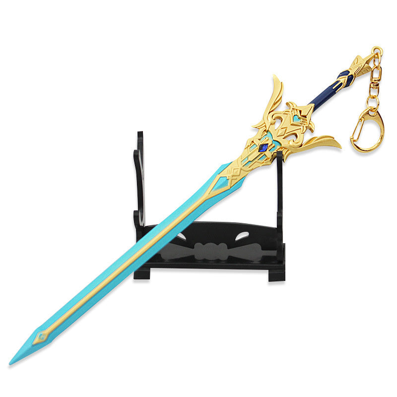 Nakorara　原神　蒼古なる自由への誓い   21cm ミニチュア 武器モデル　キーホルダー　ダイキャスト製　装備品　アクセサリー　武器ファン向け　おもちゃ　レプリカ