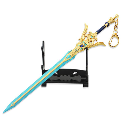 Nakorara　原神　蒼古なる自由への誓い   21cm ミニチュア 武器モデル　キーホルダー　ダイキャスト製　装備品　アクセサリー　武器ファン向け　おもちゃ　レプリカ