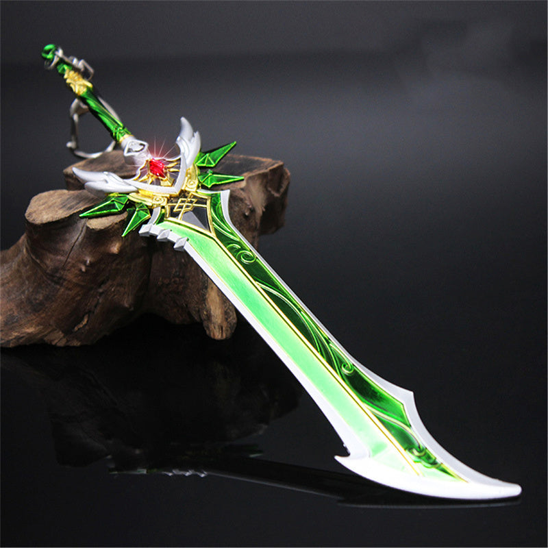 Nakorara　原神　チ虎魚の刀　 21cm ミニチュア　武器モデル　ダイキャスト製　装備品　アクセサリー　武器ファン向け　おもちゃ　レプリカ