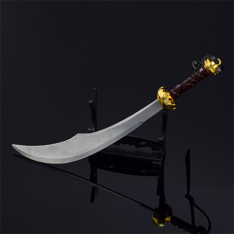 Nakoraraスカイリム Skyrim V ブラッドサイズ 21cm 片手剣 武器 グッズ ドラゴンボーン ドヴァーキン 刀掛台付き ジ・エルダー・スクロールズ・ファイブ・スカイリム 武器モデル 観賞用 置物 ミニチュア　　コレクション 道具 小物
