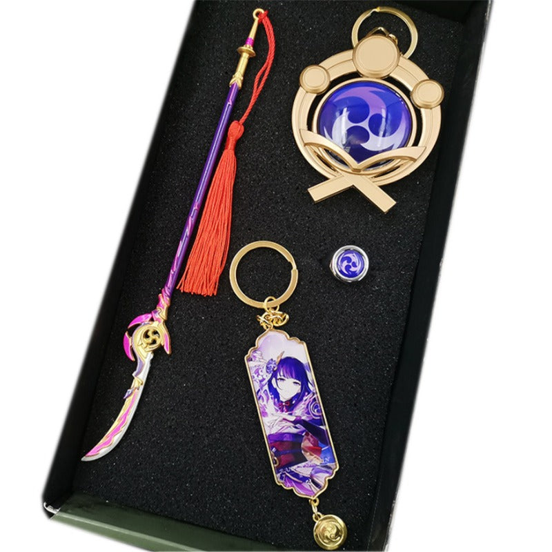 Nakorara 原神（げんしん） アンバー ミニチュア　ミニ武器 装備品 合金 武器模型 DIY ミニチュア おもちゃ 塗装済み完成品 日本剣 武将 インテリア装備品 ゲームアクセサリー