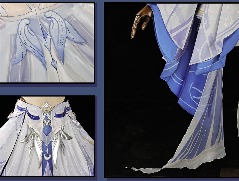 Nakorara 　原神 コロンビーナ コスプレ衣装 3D樹脂製 ナドクライ編 執行官 月の少女 キャラ再現 高品質ジャカード生地