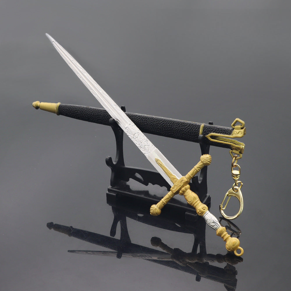 Nakorara エルデンリング 君主軍の大剣 22 ダイキャスト製　ミニ武器モデル　武器ファン　アクセサリー　おもちゃ　武器ファン向け　可動　ミニチュア塗装済み完成品