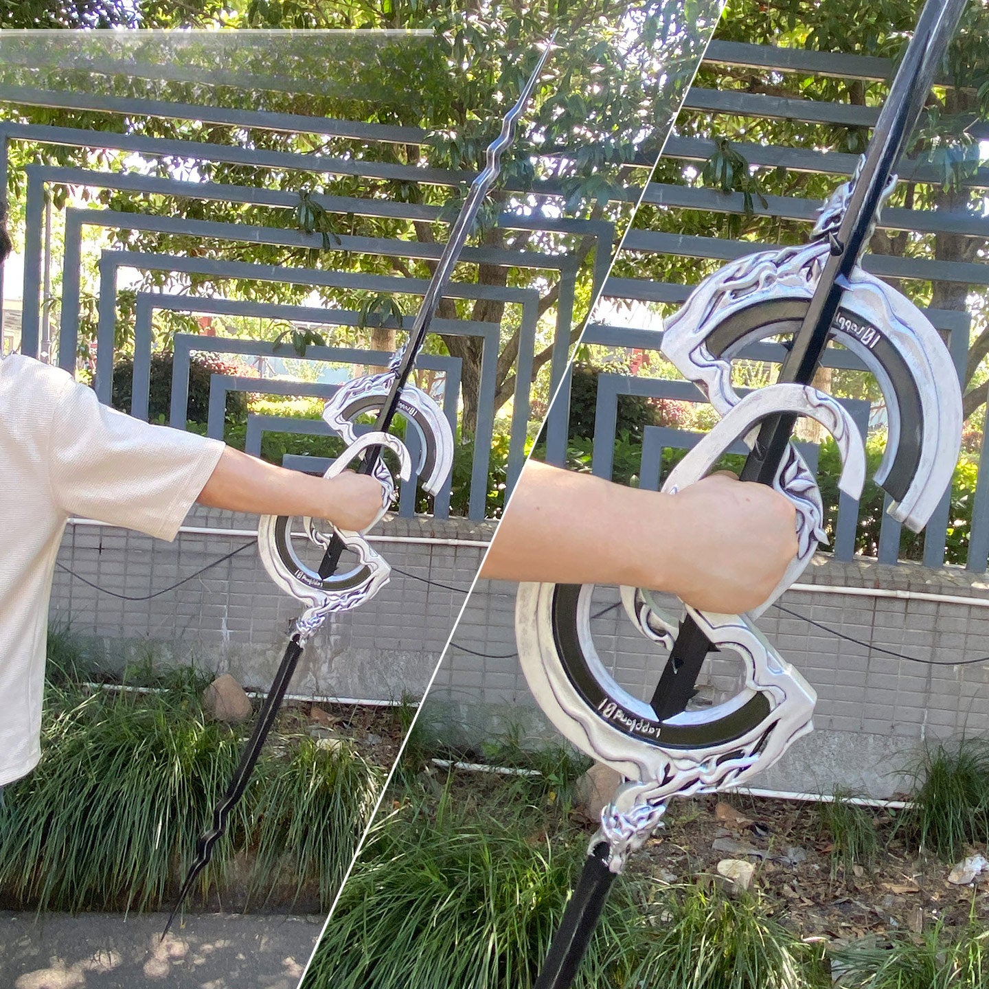 Nakorara アークナイツ Lappland the Decadenza 荒廃ラップランド 法杖  112cm　PU製　左右2個セット　コスプレ道具　武器レプリカ　武器　