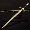 Nakorara ゲーム・オブ・スローンズ　Longclaw　長爪剣　西洋剣モデル　ダマスカス波紋仕上げ  誓約の剣 30cm アクセサリー　おもちゃ　鞘付き　Game of Thrones　模造刀 レプリカ 手遊び モデル レプリカ 武士ver 1/4スケール 合金製 塗装済み 完成品 フィギュア 合金製 お歳暮 おみやげ　武器モデルnamini019　