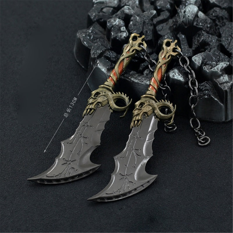 Nakorara ゴッド・オブ・ウォー ラグナロク God of War Kratos クレイトス 斧  手遊び  13cm ミニチュア　装備品 ダイキャスト製  東洋剣 武将 インテリア装備品 ゲーム ミニ武器 道具