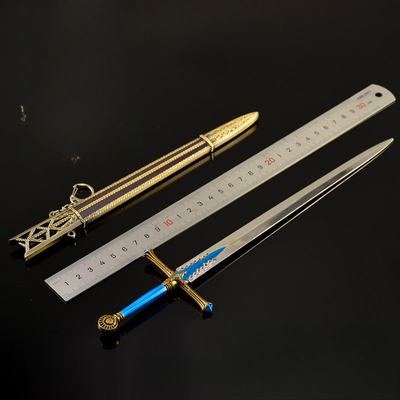 nakorara  エルデンリング カーリアの騎士剣 30cm ミニ武器モデル｜亜鉛合金製 キーホルダー兼用 コレクション/ディスプレイ用`