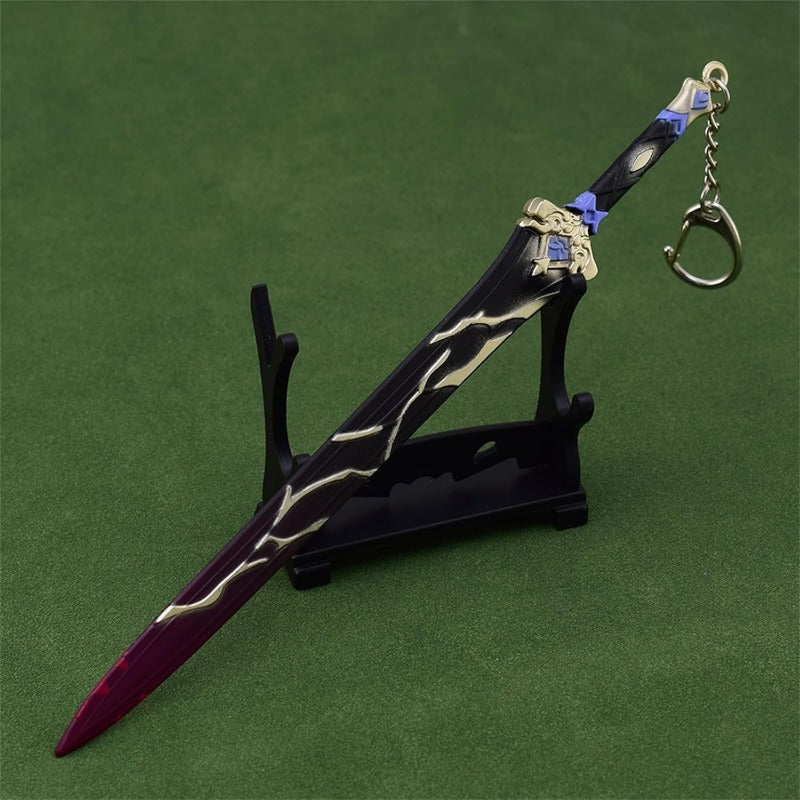 Nakorara 崩壊 スターレイル キーホルダー 刃 じん ミニ武器 22cm グッズ 唐風剣 刀剣 刀置き贈り  合金 おしゃれ  置き物 武器 おもちゃ ミニチュア インテリア 萌えグッズ