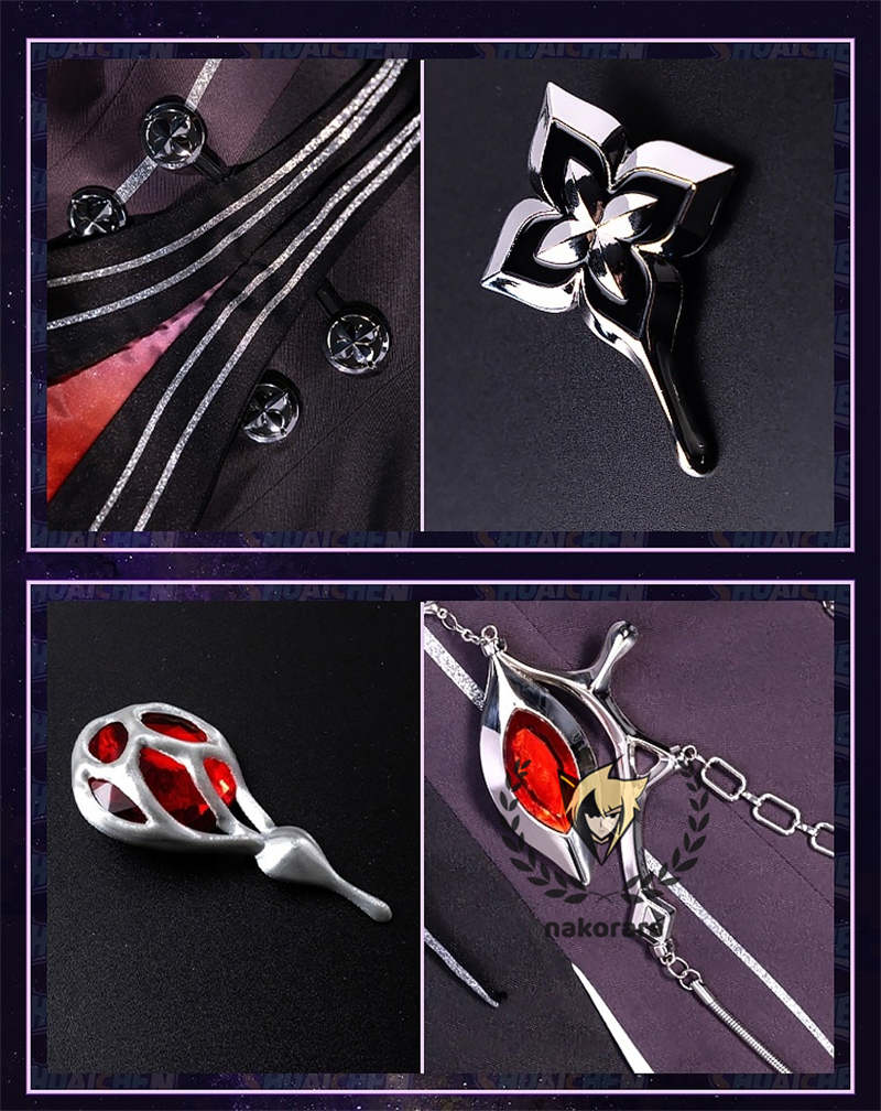 納品　Nakorara　崩壊:スターレイル　長夜月　コスプレ衣装　金属製パーツ　黄金裔　コス　에버나이트　Evernight　ウィッグ+シューズ+傘追加