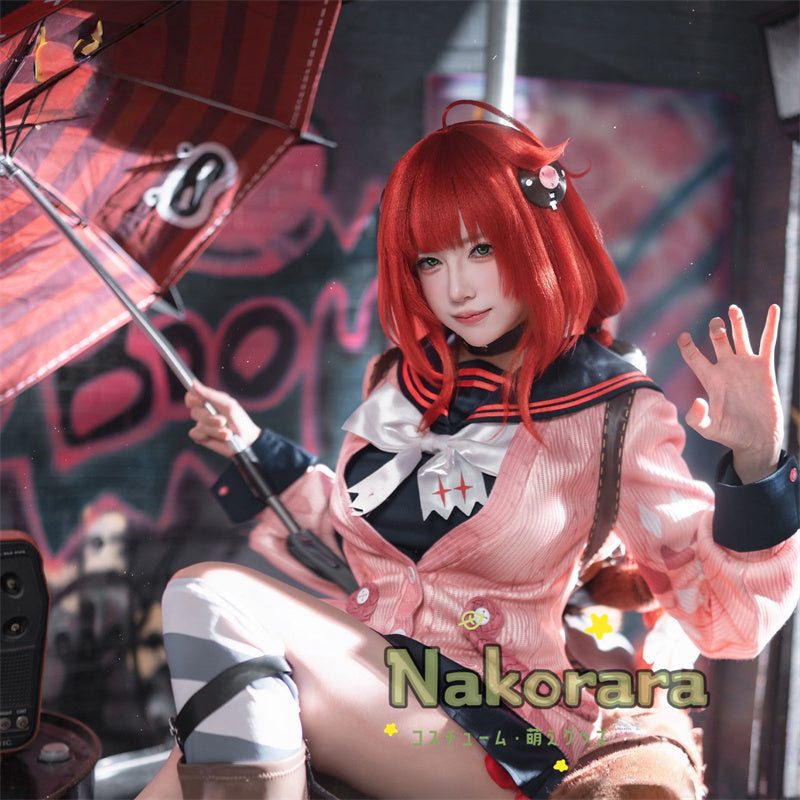 Nakorara　ゼンレスゾーンゼロ　浮波柚葉　コスプレ衣装 怪啖屋　柚葉 セーラー服　鞄＋髪飾りセット　Ukinami Yuzuha　地雷系　狸の尻尾 かまちー追加　イベント　おもちゃ　狸ぬいぐるみ　