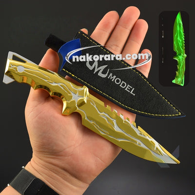 Nakorara ヴァロラント VALORANT スマイト ナイフ　黄色　22cm ダイキャスト製　武器モデル　工芸品