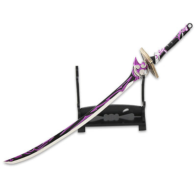 Nakorara　原神　雷電将軍 モチーフ武器　キーホルダー　22cm ミニチュア　武器モデル　ダイキャスト製　装備品　アクセサリー　武器ファン向け　おもちゃ　レプリカ