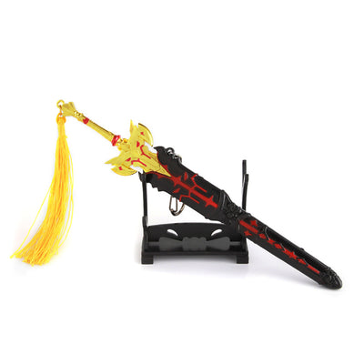 Nakorara　原神　黒剣 ミニチュア　武器モデル　ダイキャスト製　装備品　アクセサリー　武器ファン向け　おもちゃ　レプリカ
