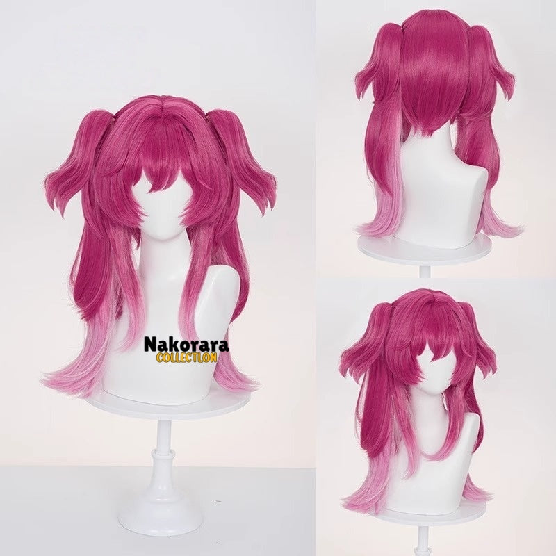 Nakorara 鳴潮 ルパ ウィッグ 紫ピンクグラデ 前髪42cm+ポニーテール50cm コスプレウィッグ　鬘