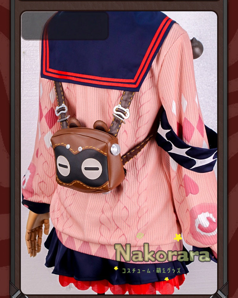 Nakorara　ゼンレスゾーンゼロ　浮波柚葉　コスプレ衣装 怪啖屋　柚葉 セーラー服　鞄＋髪飾りセット　Ukinami Yuzuha　地雷系　狸の尻尾 かまちー追加　イベント　おもちゃ　狸ぬいぐるみ　