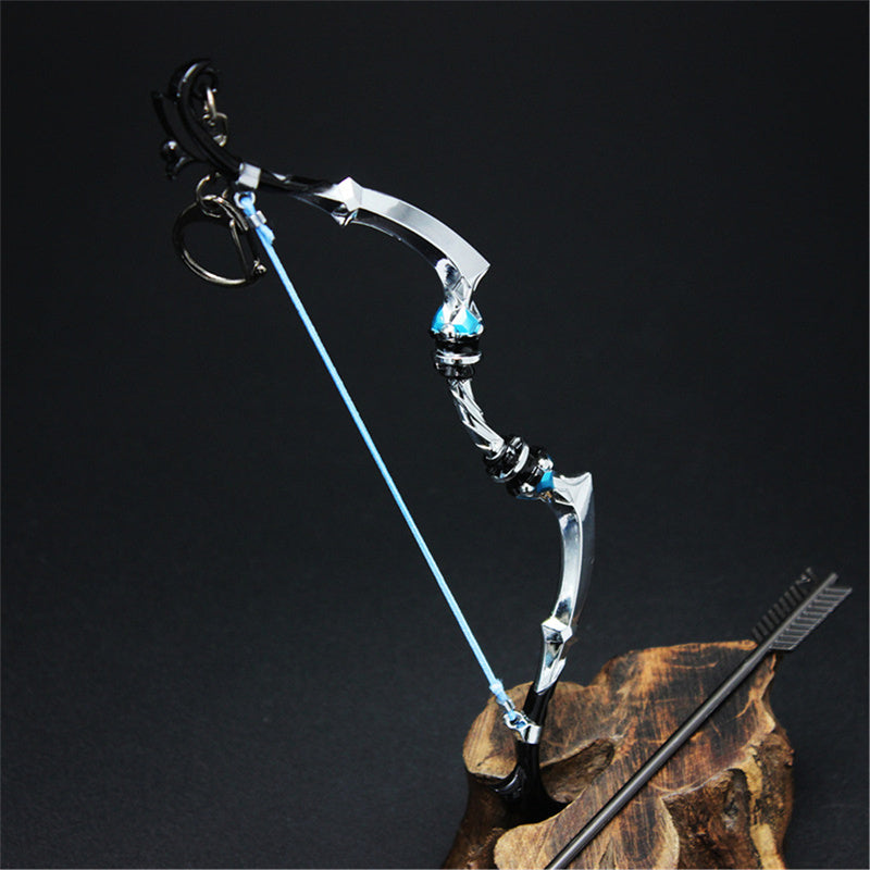 Nakorara　原神　祭礼の弓　17cm ミニチュア　チェーンブレイカー　武器モデル　キーホルダー　ダイキャスト製　装備品　アクセサリー　武器ファン向け　おもちゃ　レプリカ