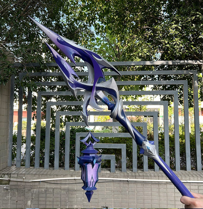 Nakorara  原神 フリンズ   血染めの荒れ地   200cm　長柄武器 武器モデル 　闇影と灯り 長槍 コスプレ道具　PU製　ライトキーパー   Bloodsoaked Ruins  Luna I 　ナドクライ