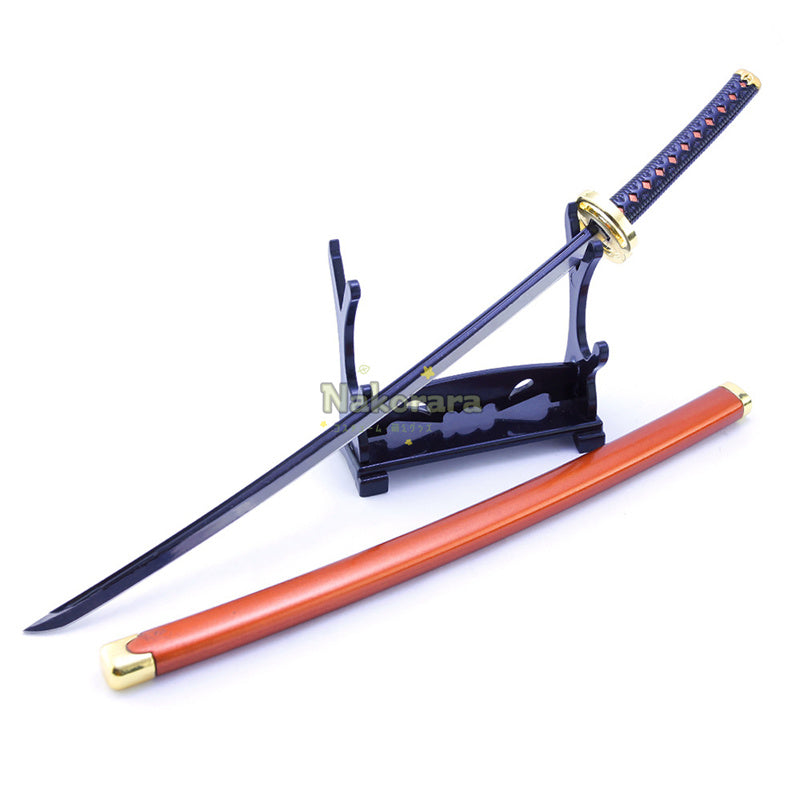 Nakorara　ミニチュア　鬼滅の刃　炭治郎　ヒノカミ神楽　ダイキャスト製　26cm　ミニ日輪刀　合金製　コスプレ　道具　飾り　キーホルダー　プレゼント　刀剣　ハロウィン　おもちゃ