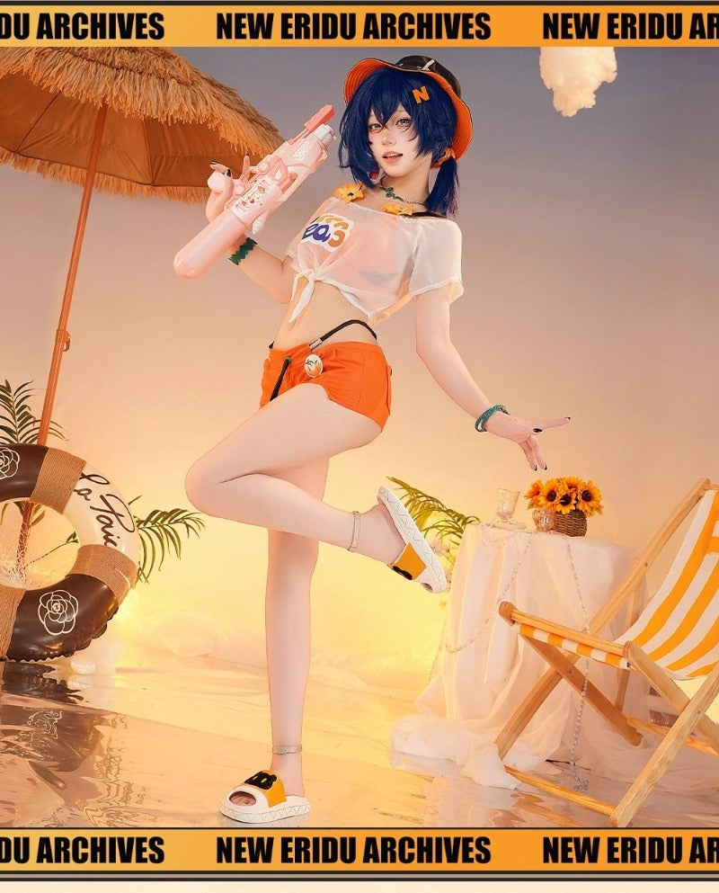 Nakorara　ゼンゼロ　夏色ブルースカイ　リン　コスプレ衣装   水着 コスチュームセット ゼンゼロ おしゃれ　cosplay