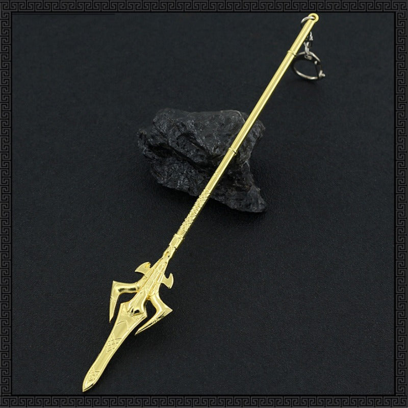 Nakorara  アサシンクリード 槍 ミニチュア 22㎝ キーホルダー キーチェーン グッズ アクセサリー インテリア装備品 ゲーム