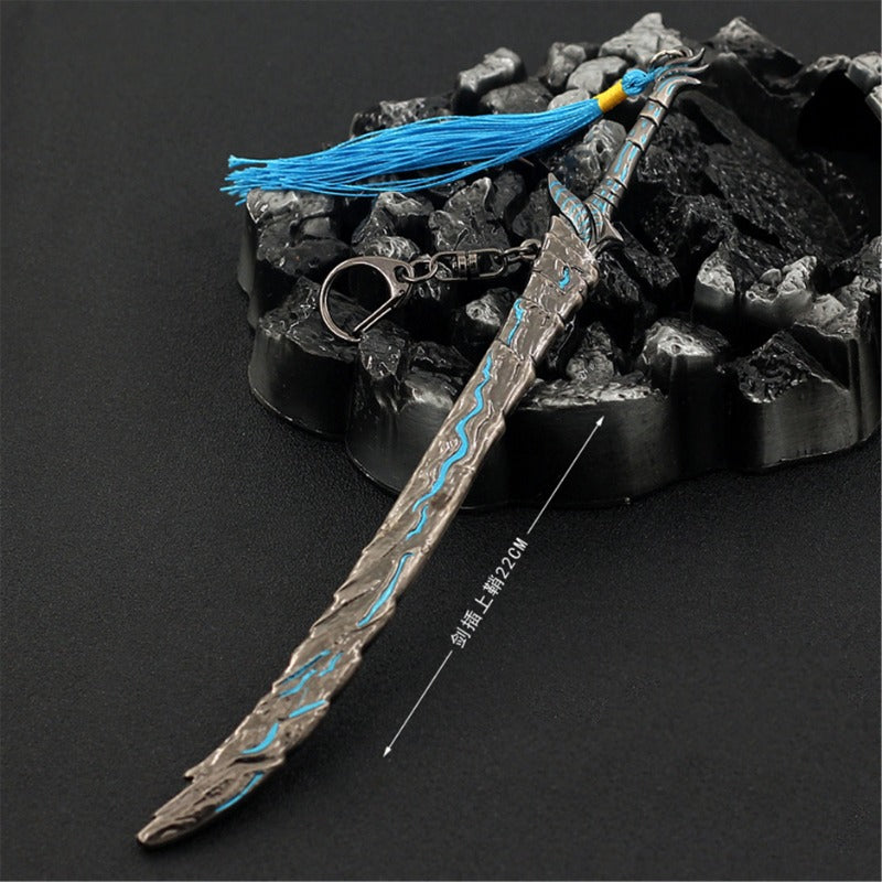 Nakorara デビルメイクライ5　閻魔刀 ミニチュア　22cm DMC 武器モデル　ダンテ キーホルダー　ダイキャスト製　装備品　アクセサリー　武器ファン向け　おもちゃ　レプリカ