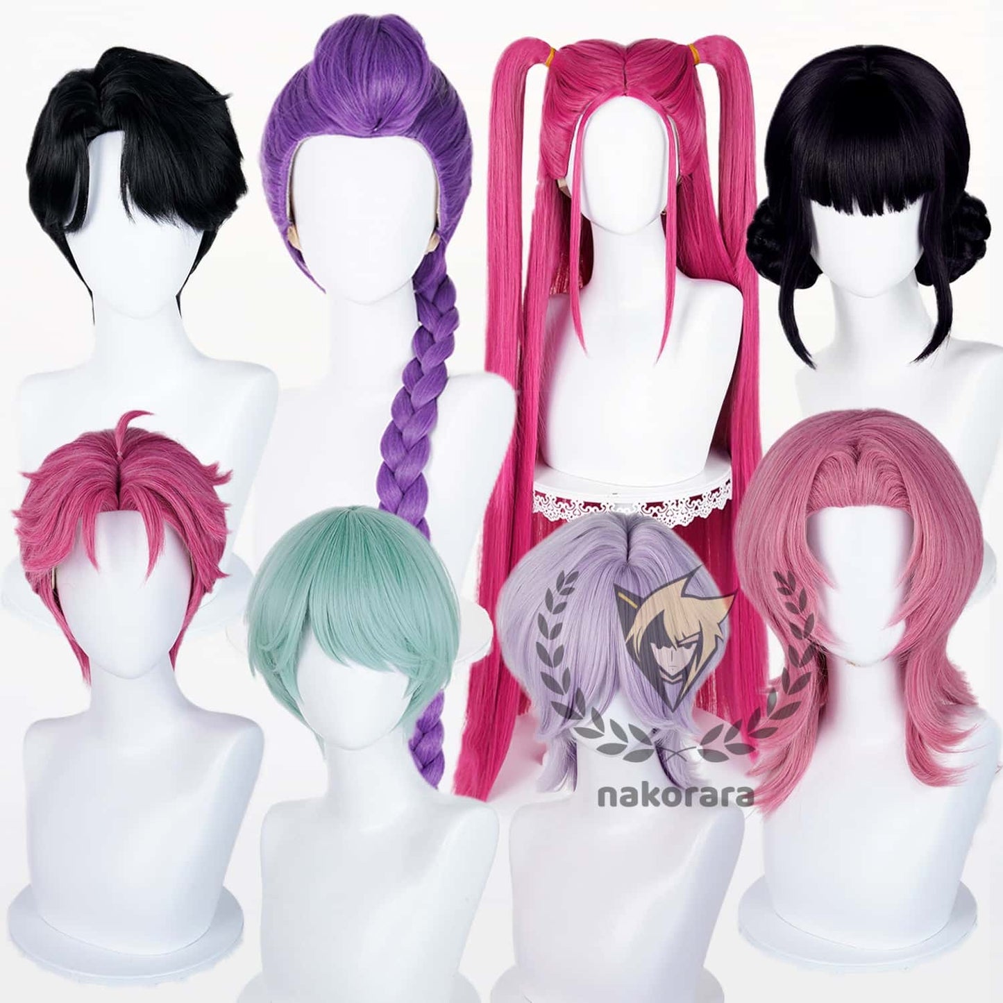 Nakorara　KPOPガールズ! デーモン・ハンターズ　コスプレウィッグ　Saja Boys　サジャボーイズ　コスプレ　ルミ、ミラ、ゾーイ　　鬘