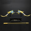 Nakorara　原神　西風猟弓　17cm ミニチュア　チェーンブレイカー　武器モデル　キーホルダー　ダイキャスト製　装備品　アクセサリー　武器ファン向け　おもちゃ　レプリカ