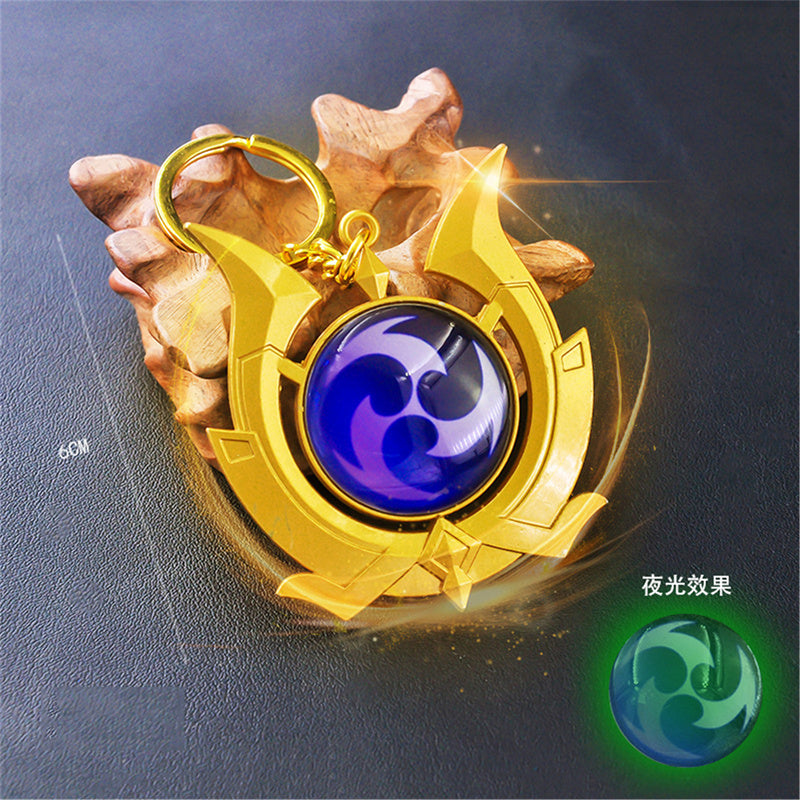  Nakorara　原神（げんしん）八重神子 9cm 神の目 コスプレ小道具 草神の瞳 飾り 雷神の瞳 インテリア装備品 風神の瞳 海灯祭 鞄飾り 岩神の瞳 キーホルダー キーリング Genshin Impact プレゼント 誕生日 合金 ギフト