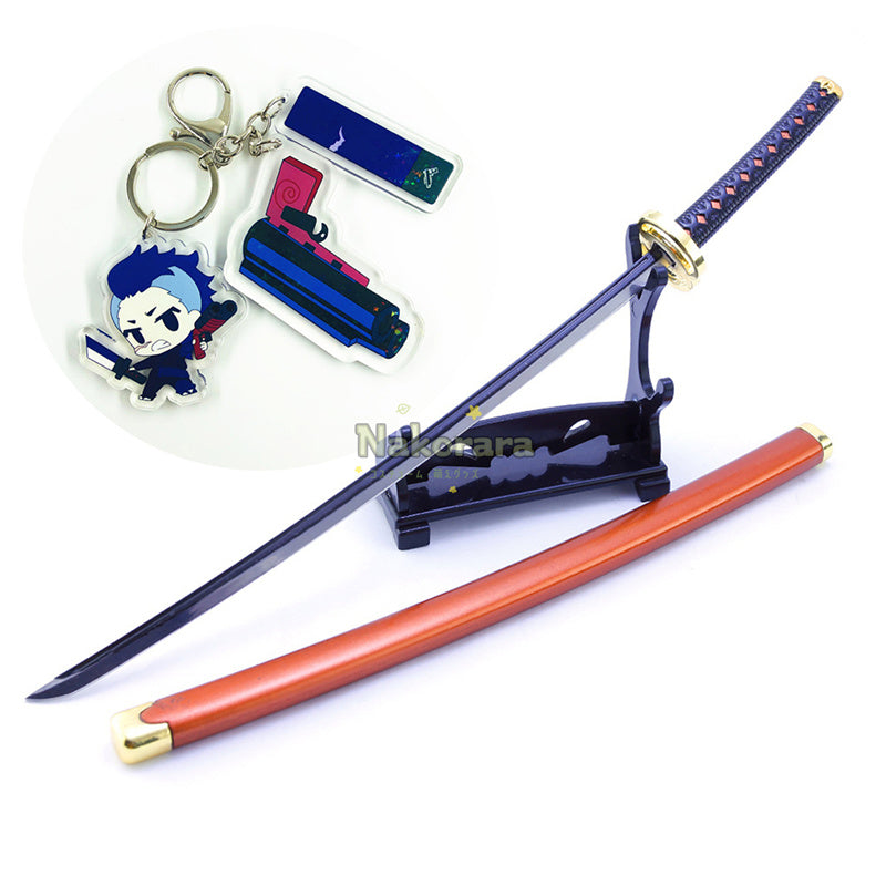 Nakorara　ミニチュア　鬼滅の刃　炭治郎　ヒノカミ神楽　ダイキャスト製　26cm　ミニ日輪刀　合金製　コスプレ　道具　飾り　キーホルダー　プレゼント　刀剣　ハロウィン　おもちゃ
