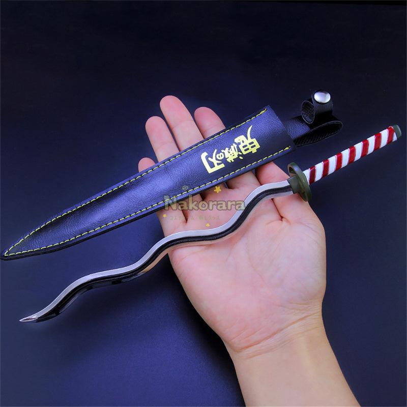 Nakorara　ミニチュア　鬼滅の刃　炭治郎　ヒノカミ神楽　ダイキャスト製　26cm　ミニ日輪刀　合金製　コスプレ　道具　飾り　キーホルダー　プレゼント　刀剣　ハロウィン　おもちゃ