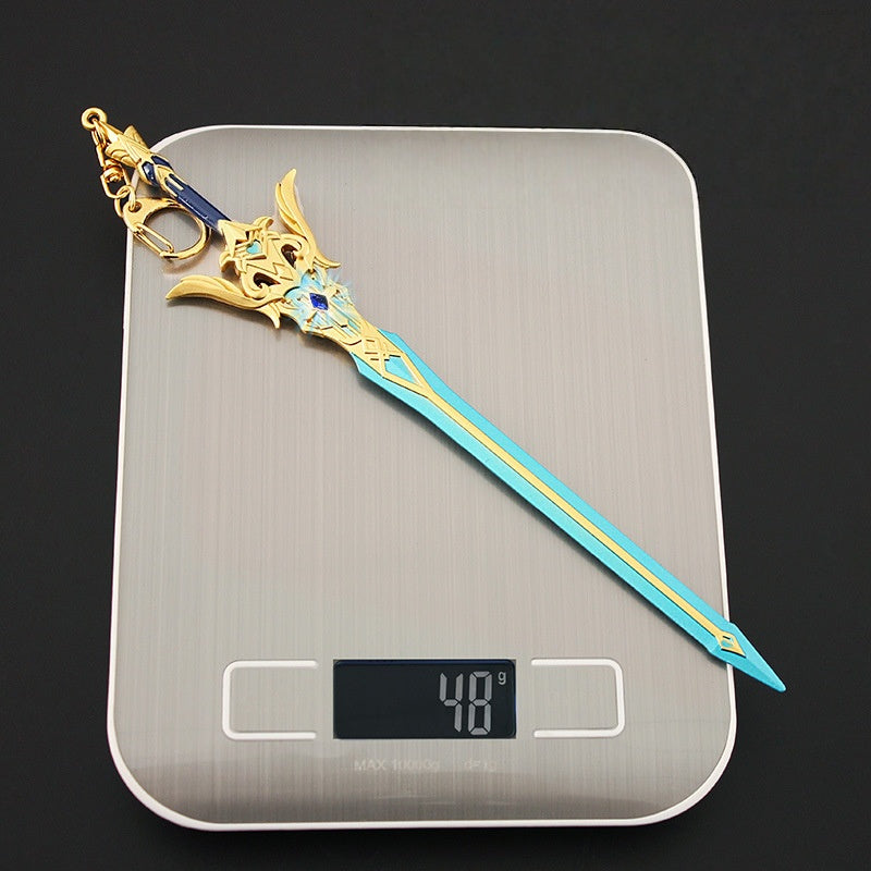 Nakorara　原神　蒼古なる自由への誓い   21cm ミニチュア 武器モデル　キーホルダー　ダイキャスト製　装備品　アクセサリー　武器ファン向け　おもちゃ　レプリカ