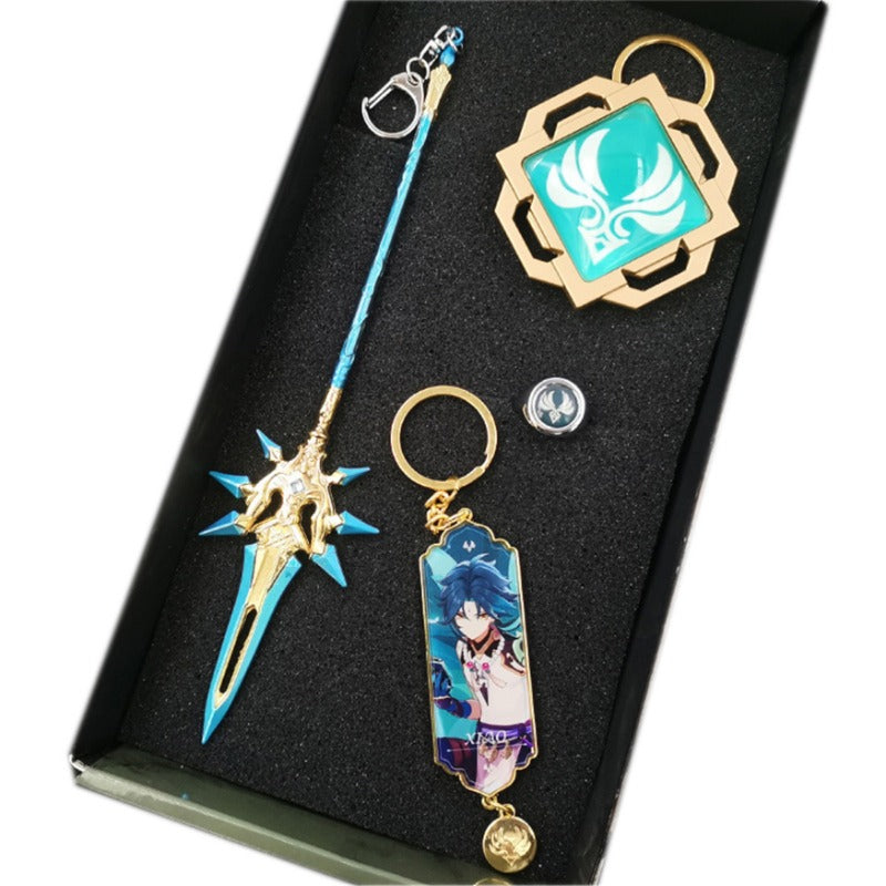 Nakorara 原神（げんしん） アンバー ミニチュア　ミニ武器 装備品 合金 武器模型 DIY ミニチュア おもちゃ 塗装済み完成品 日本剣 武将 インテリア装備品 ゲームアクセサリー