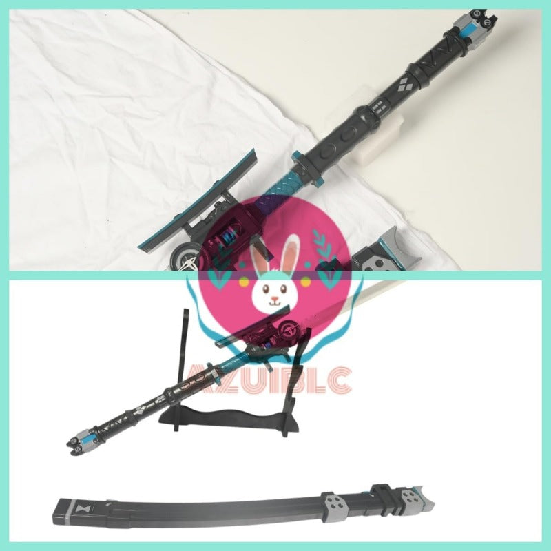 ゼンゼロ月城柳 コスプレ 武器 骸薙ぎ 鞘付き 可変式 183CM 薙刀 日本刀 PLA製 剣 刀