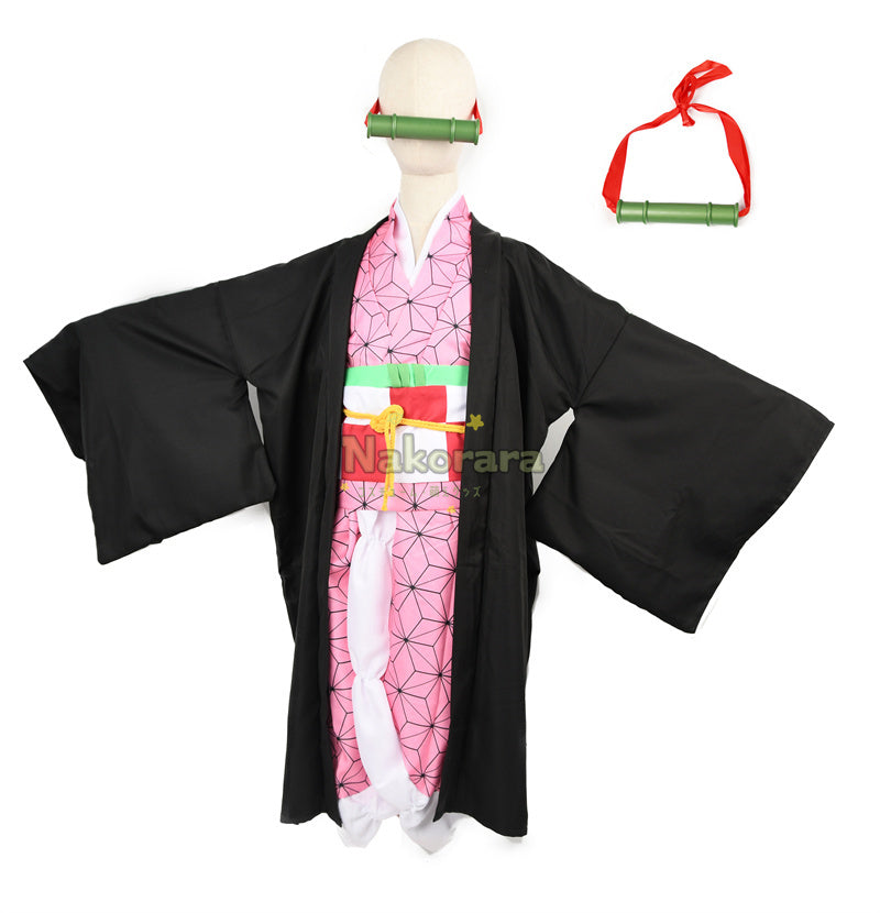 Nakorara　鬼滅の刃　竈門 炭治郎　 禰󠄀豆子　我妻 善逸　伊之助　義勇　胡蝶しのぶ　コスプレ衣装　子供用　100-150cm　コスチューム　イベント　学園祭　仮装