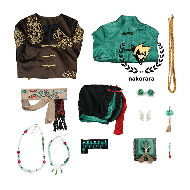 Nakorara 第五人格 × 故宫観唐  コラボ  画家 SSR衣装 画家-掌中の刻印 コスプレフルセット コスプレ衣装 SSRコスプレセット 全21パーツ付き | 龍角・13宝石アクセサリー同梱