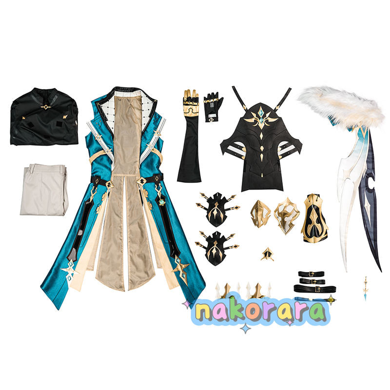 Nakorara 原神 ファルカ コスプレ衣装 3d樹脂パーツ コスチューム 北風