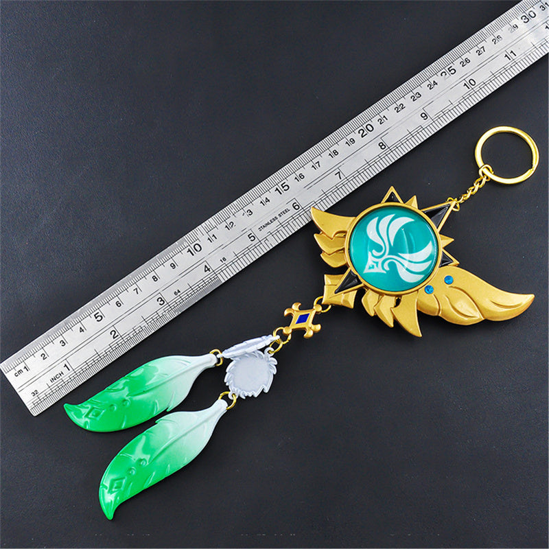  Nakorara　原神（げんしん）八重神子 9cm 神の目 コスプレ小道具 草神の瞳 飾り 雷神の瞳 インテリア装備品 風神の瞳 海灯祭 鞄飾り 岩神の瞳 キーホルダー キーリング Genshin Impact プレゼント 誕生日 合金 ギフト