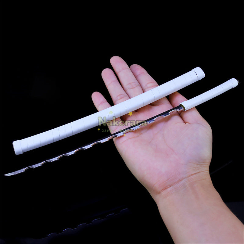 Nakorara　ミニチュア　鬼滅の刃　炭治郎　ヒノカミ神楽　ダイキャスト製　26cm　ミニ日輪刀　合金製　コスプレ　道具　飾り　キーホルダー　プレゼント　刀剣　ハロウィン　おもちゃ