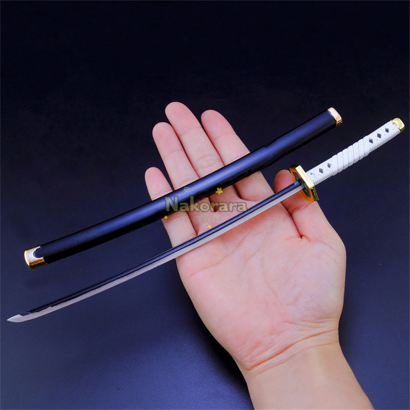 Nakorara　ミニチュア　鬼滅の刃　炭治郎　ヒノカミ神楽　ダイキャスト製　26cm　ミニ日輪刀　合金製　コスプレ　道具　飾り　キーホルダー　プレゼント　刀剣　ハロウィン　おもちゃ