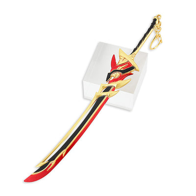 Nakorara　原神　両手剣  赤角石塵滅砕 21cm　ミニチュア　武器モデル　ダイキャスト製　装備品　アクセサリー　武器ファン向け　おもちゃ　レプリカ