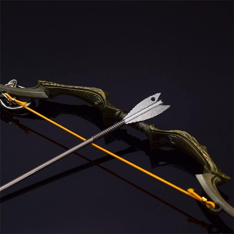 Nakoraraスカイリム Skyrim V アーリエルの弓 18.5cm 弓／クロスボウ 武器 グッズ ドラゴンボーン ドヴァーキン 刀掛台付き ジ・エルダー・スクロールズ・ファイブ・スカイリム 武器モデル 観賞用 置物 ミニチュア　　コレクション 道具 小物