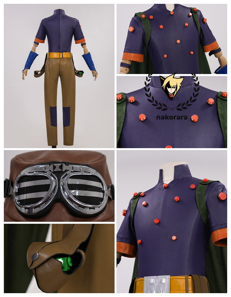 Nakorara　ジョジョの奇妙な冒険　ジャイロ・ツェペリ コスプレ フルセット | ジョジョ SBR マント 帽子 スチールボール付き